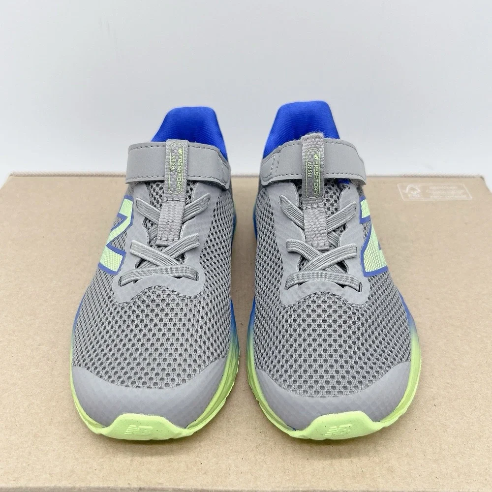 New Balance Fresh Foam Arishi Kids Gym Running Shoes Sneakers Gray Blue US 10